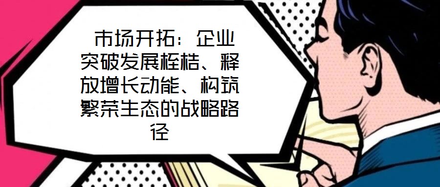  市場(chǎng)開拓：企業(yè)突破發(fā)展桎梏、釋放增長(zhǎng)動(dòng)能、構(gòu)筑繁榮生態(tài)的戰(zhàn)略路徑