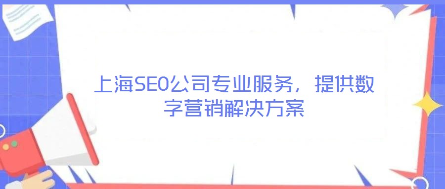 上海SEO公司專業(yè)服務(wù)，提供數(shù)字營銷解決方案