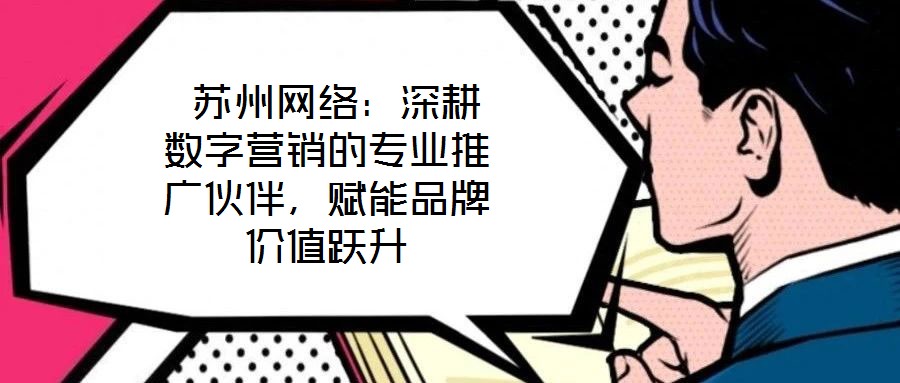  蘇州網(wǎng)絡(luò)：深耕數(shù)字營(yíng)銷(xiāo)的專業(yè)推廣伙伴，賦能品牌價(jià)值躍升